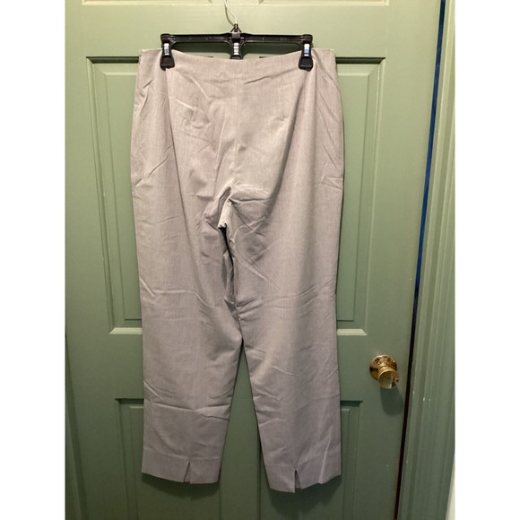 Talbots Women's Gray Size 12 Stretch Straight Leg Side Zip Career Trouser Pants - Picture 4 of 10
